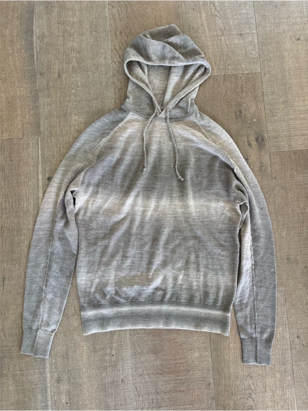 good man brand beige ombré hooded knit pullover sweater new nwt